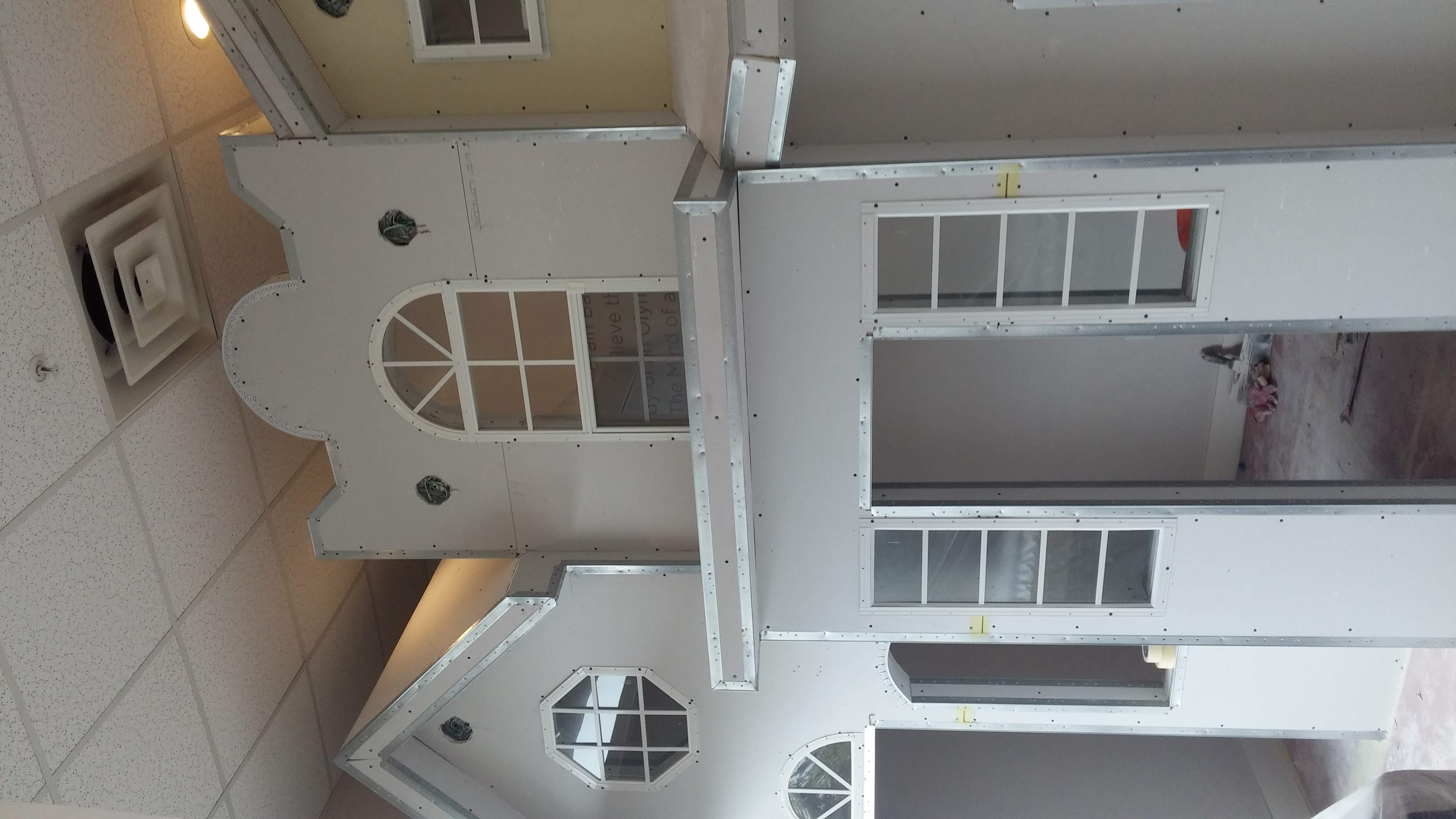 Small bathroom remodel drywall